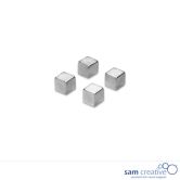 Whiteboard Glasmagnete Würfel 10mm Silber 4st.