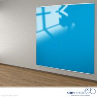 Glas Whiteboard Wand Paneel Eis Blau 120x240 cm