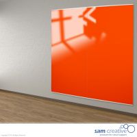 Glas Whiteboard Wand Paneel Orange 100x200 cm
