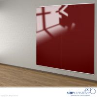 Glas Whiteboard Wand Paneel Rubin Rot 120x240 cm