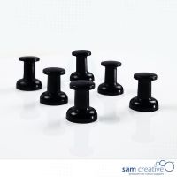 Magnethaftende Jumbo Haftpins schwarz 6st.