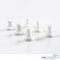 Magnethaftende Jumbo Haftpins weiß 6st.