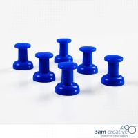 Magnethaftende Jumbo Haftpins blau 6st.