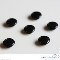 Whiteboard Glasmagnete Rund 20mm schwarz 6st.