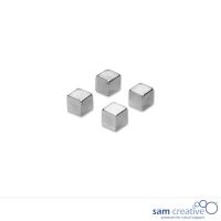 Whiteboard Glasmagnete Würfel 10mm Silber 4st.