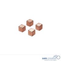 Whiteboard Glasmagnete Würfel 10mm Bronze 4st.