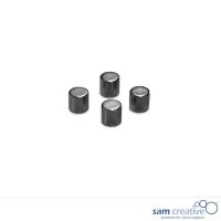 Whiteboard Glasmagnete Zylinder 10mm Schwarz 4st.