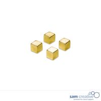 Whiteboard Glasmagnete Würfel 10mm Gold 4st.